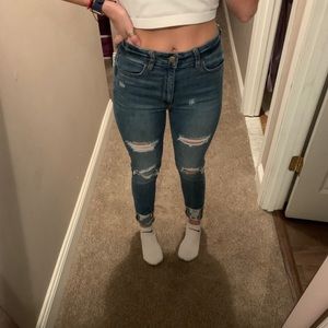 American Eagle ripped skinny jeans